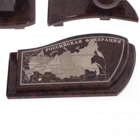 Настольный прибор &amp;quot;Авангард&amp;quot; камень обсидиан 121959