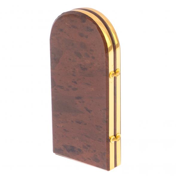 Икона складная &amp;quot;Семистрельная&amp;quot; арка средняя камень обсидиан 122986