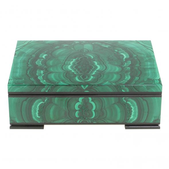 Малахитовая шкатулка &amp;quot;Клеопатра&amp;quot; 16х12х5 см 123559