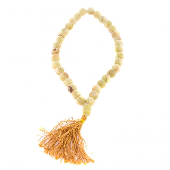 Четки из зеленого оникса 35 бусин круглые 124638