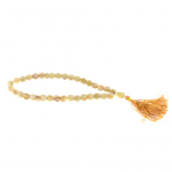 Четки из зеленого оникса 35 бусин круглые 124638