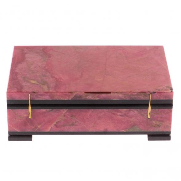 Шкатулка из родонита 12х7,5х4 см 126442