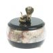 Шкатулка круглая «Кобра» из креноида 128075