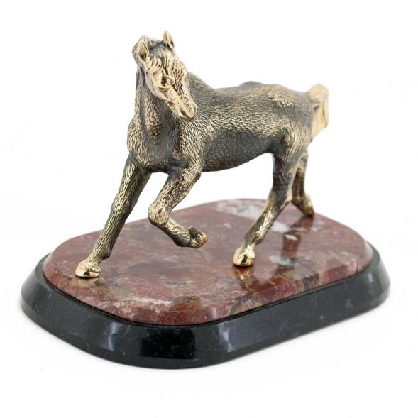 Статуэтка из бронзы на подставке из креноида &amp;quot;Жеребец&amp;quot; 116335