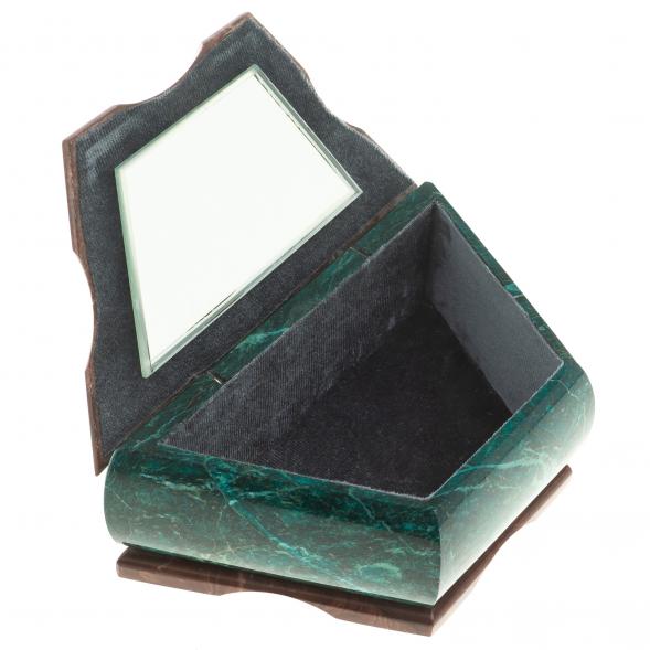 Шкатулка камень змеевик, креноид 14х8х8 см 112132