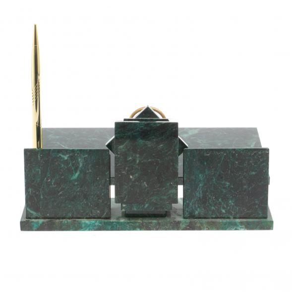 Письменный прибор &amp;quot;Менеджер&amp;quot; камень шабровский змеевик 127056