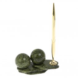 Композиция "Два шара" из змеевика