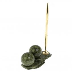 Композиция "Два шара" из змеевика