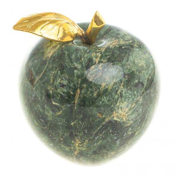 Сувенир &amp;quot;Яблоко&amp;quot; среднее змеевик темно-зеленый 6,5х7,5 см 123916