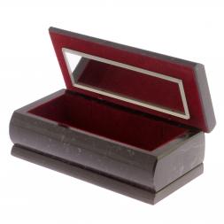 Шкатулка с иллюстрацией "Хозяйка медной горы" черный змеевик 14х7х5 см