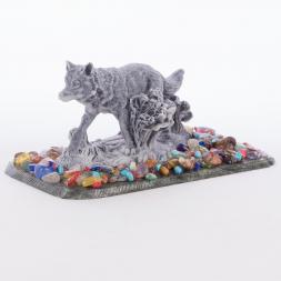 Сувенир &amp;quot;Волк бежит&amp;quot; из мрамолита