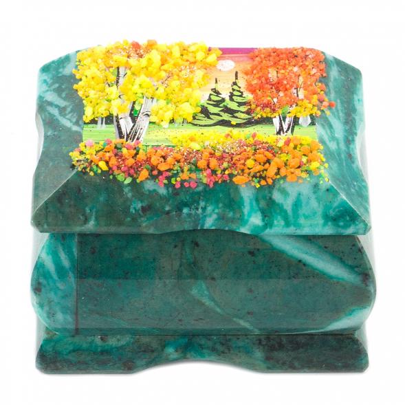 Шкатулка с расписной крышкой Осень 8х6х5,5 см 119931