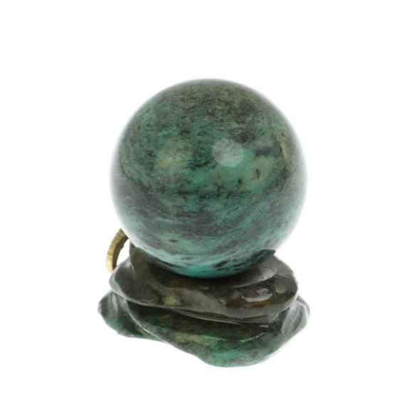 Композиция с шаром и ящерицей из змеевика 128773