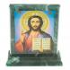 Икона настольная &amp;quot;Спаситель&amp;quot; камень змеевик 11,5х4,5х12 см 123190
