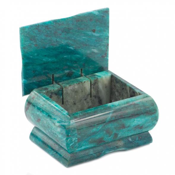 Шкатулка из камня с росписью &amp;quot;Весна&amp;quot; 8х6х5,5 см 119932