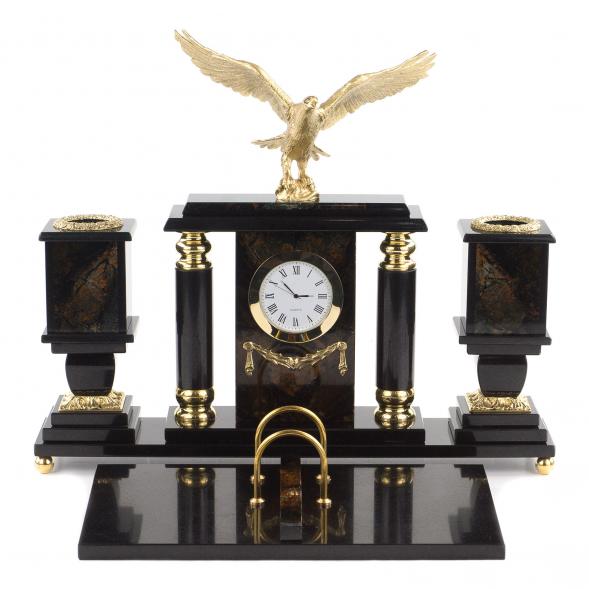 Письменный прибор &amp;quot;Орел&amp;quot; камень офиокальцит 120568