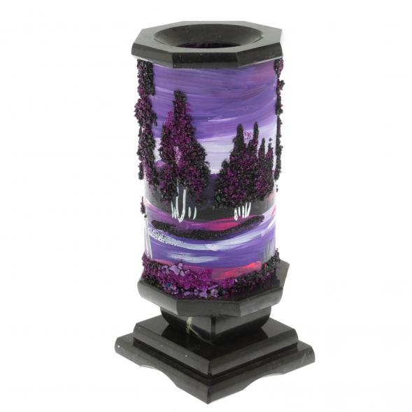 Ваза &amp;quot;Рассвет&amp;quot; из черного змеевика 8х8х17,5 см 129572