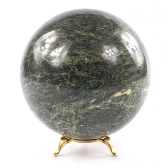 Шар 12 см из темно-зеленого змеевика 121515