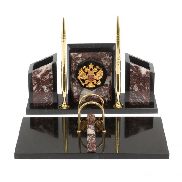 Письменный набор &amp;quot;Канцелярский&amp;quot; с гербом креноид 127457