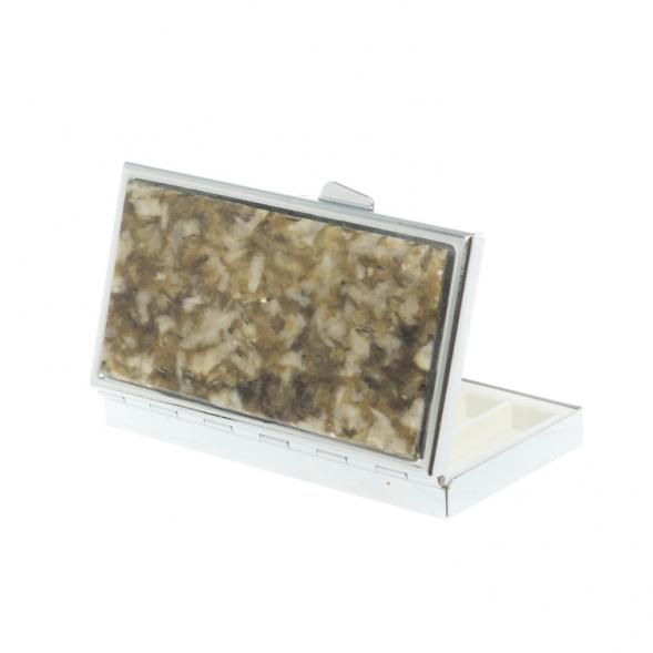 Таблетница на 7 отделений камень жельбертит цвет серебро 127852