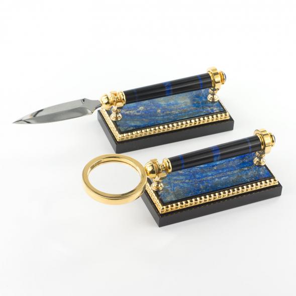 Настольный набор &amp;quot;Двуглавый орел&amp;quot; из лазурита 119282