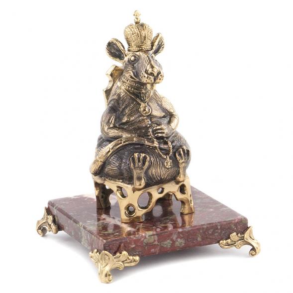 Сувенир &amp;quot;Крыса-король&amp;quot; бронза камень креноид 120295