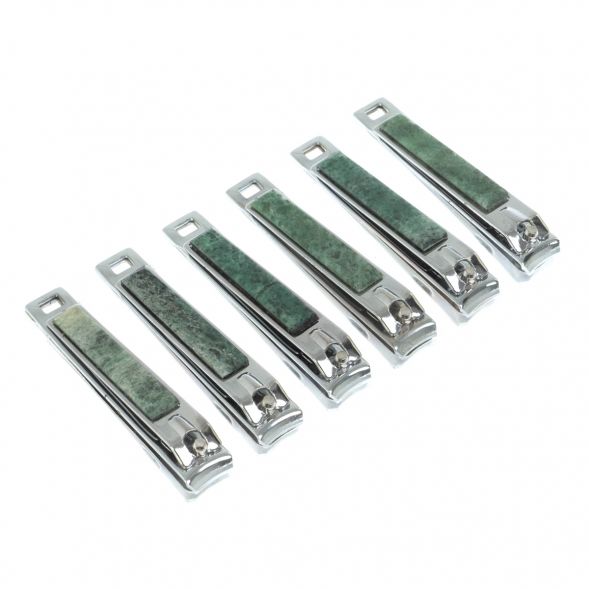 Кусачки для ногтей камень зеленый авантюрин 129225