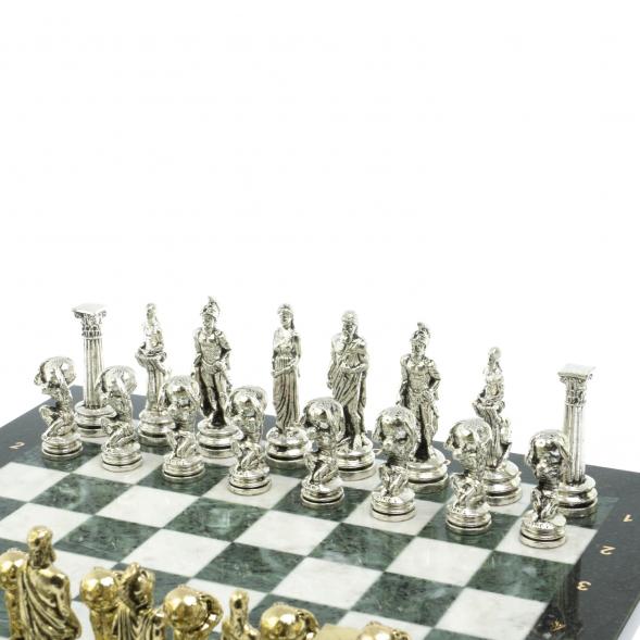 Шахматы &amp;quot;Атлас&amp;quot; доска 44х44 см из мрамора и змеевика 128241