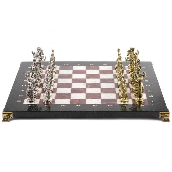 Шахматы подарочные &amp;quot;Александр Македонский&amp;quot; доска 36х36 см лемезит мрамор 120733