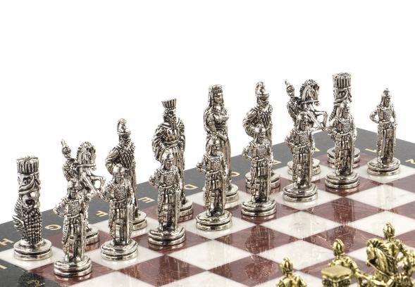 Шахматы подарочные &amp;quot;Александр Македонский&amp;quot; доска 36х36 см лемезит мрамор 120733