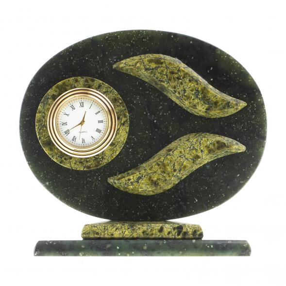 Настольные часы &amp;quot;Овальные&amp;quot; змеевик 113547