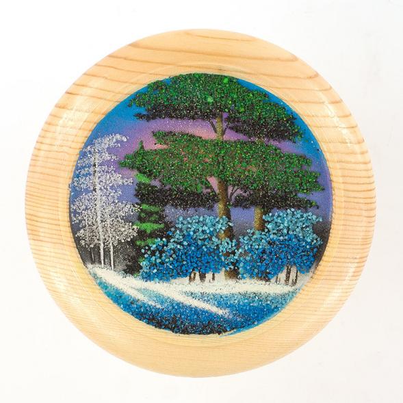 Тарелка декоративная &amp;quot;Зима&amp;quot; 15 см каменная крошка 119560