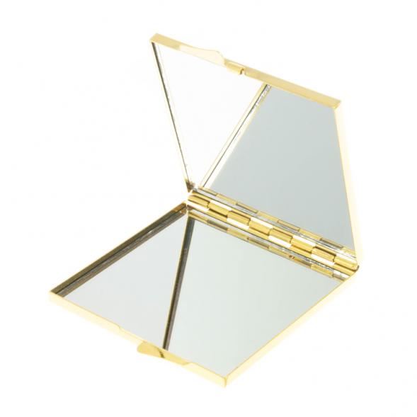 Зеркальце квадратное из змеевика круглая ящерица цвет золото 124189