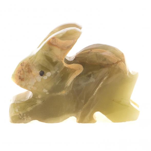 Статуэтка из оникса &amp;quot;Заяц&amp;quot; зелено-коричневый 6,5х2х5 см (2,5) 124645