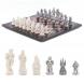 Шахматы настольные &amp;quot;Средневековье&amp;quot; 40х40 см камень лемезит змеевик 119835