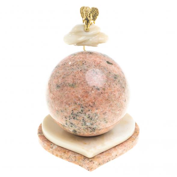 Сувенир Шар Антистресс &amp;quot;Ангел&amp;quot; розовый мрамор 123735