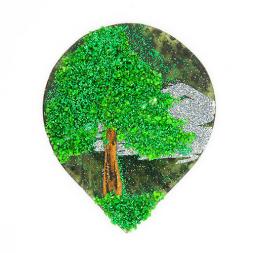 Магнит с рисунком &amp;quot;Капля&amp;quot; малый камень змевик