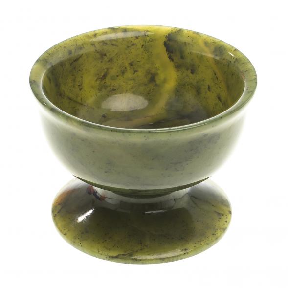 Пиала малая на ножке из нефрита 50 мл 7х7х5 см 124097