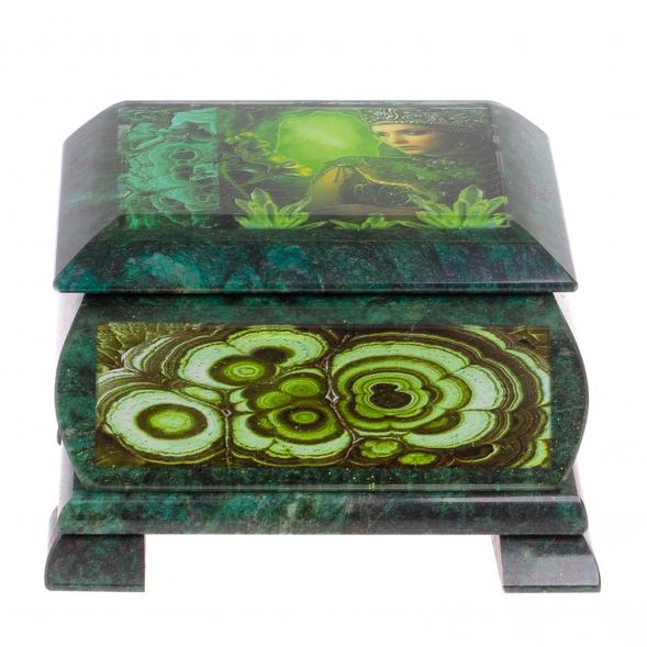 Шкатулка с иллюстрацией &amp;quot;Хозяйка медной горы&amp;quot; н1 13х10х7,5 см 125040