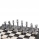 Шахматы &amp;quot;Стаунтон&amp;quot; из мрамолита 44х44 см белый мрамор / змеевик 126448
