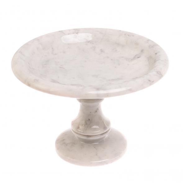 Фруктовница из белого мрамора 27х18 см 126756