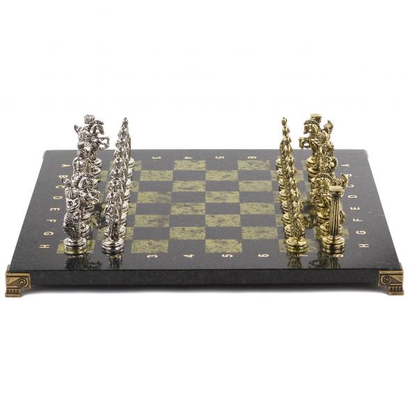 Шахматы сувенирные Александр Македонский&amp;quot; доска 36х36 см камень змеевик 120737