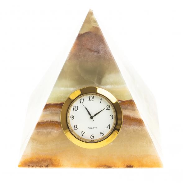 Декоративные часы из оникса «Пирамида» 10×10×11 см (4) 121888