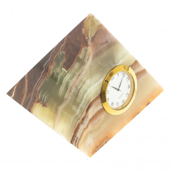 Декоративные часы из оникса «Пирамида» 10×10×11 см (4) 121888