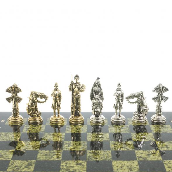 Шахматы &amp;quot;Дон Кихот&amp;quot; доска 40х40 см камень змеевик 122652