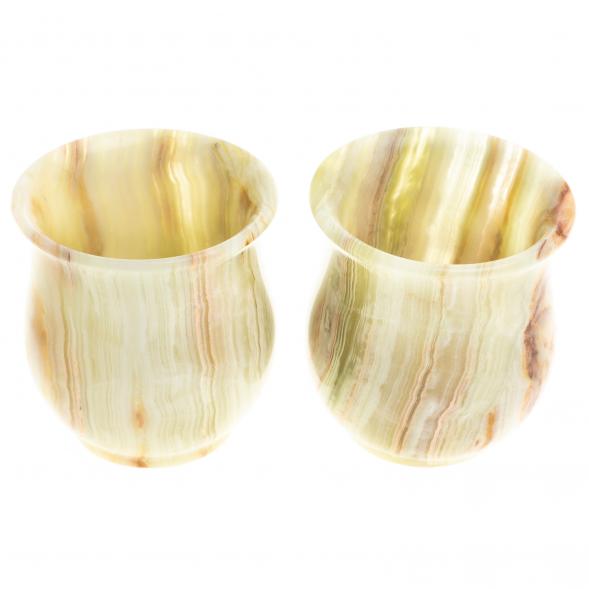 Набор стаканов 2 шт в футляре камень оникс 6,2х7 см 100 мл (2,5х3) 123925