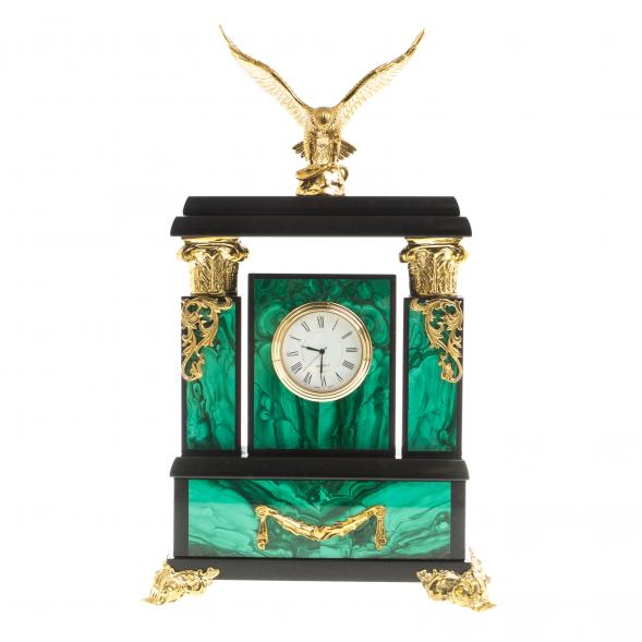Часы из малахита &amp;quot;Орел&amp;quot; 115043