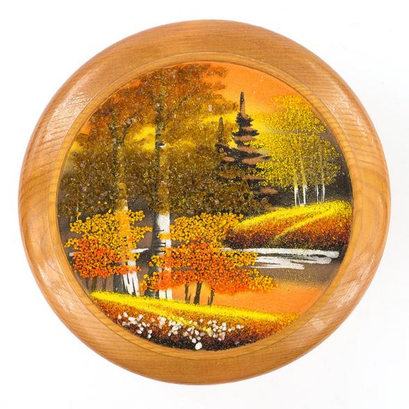 Тарелка декоративная &amp;quot;Осень золотая&amp;quot; 20 см каменная крошка 119566