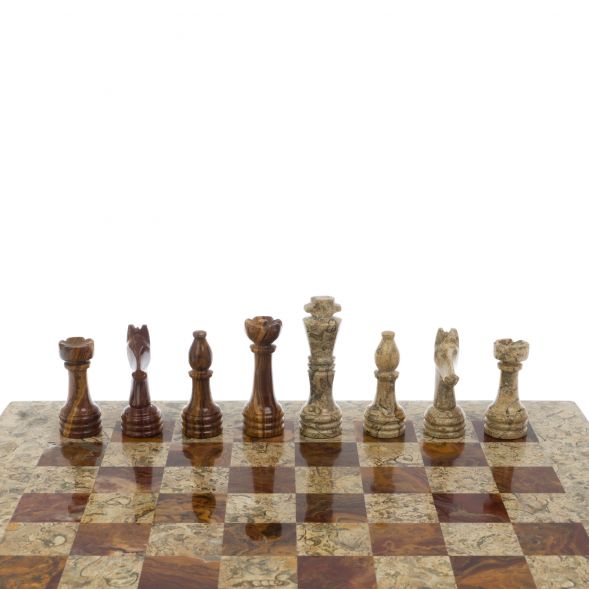 Каменные шахматы &amp;quot;Дебют&amp;quot; 38х38 см оникс ракушечник 128999