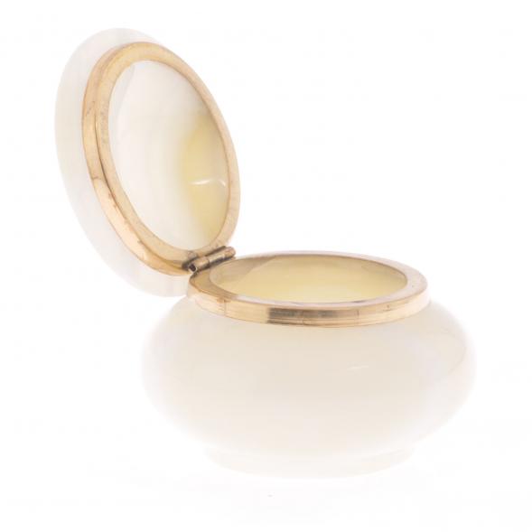 Шкатулка круглая &amp;quot;Грибок&amp;quot; камень оникс 7,6х5,9 см (3) 121890